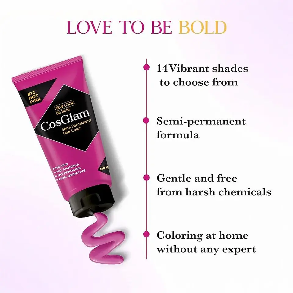 Tintura fantasía Semi Permanent Hair Color hot pink 120g 4