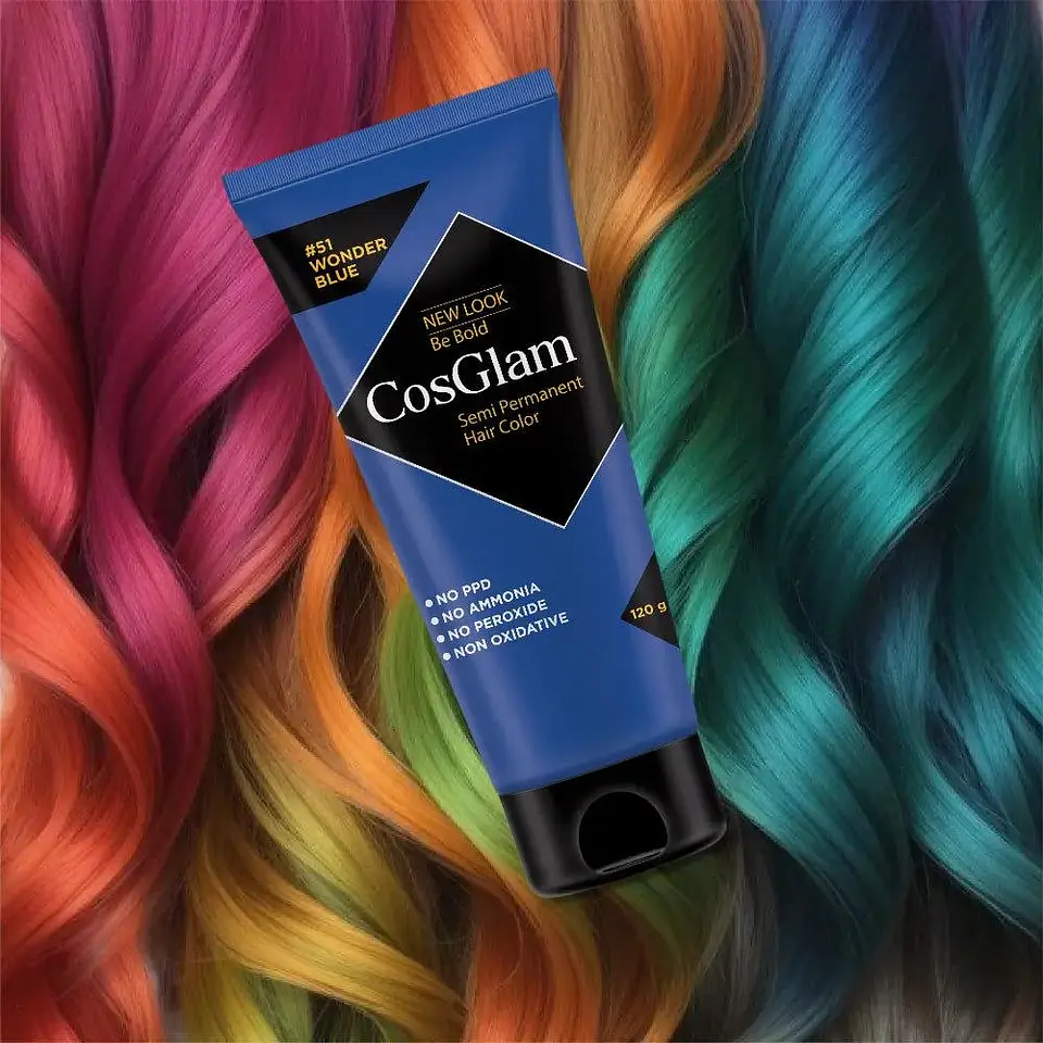 Tintura fantasía Semi Permanent Hair Color wonder blue 120g 8