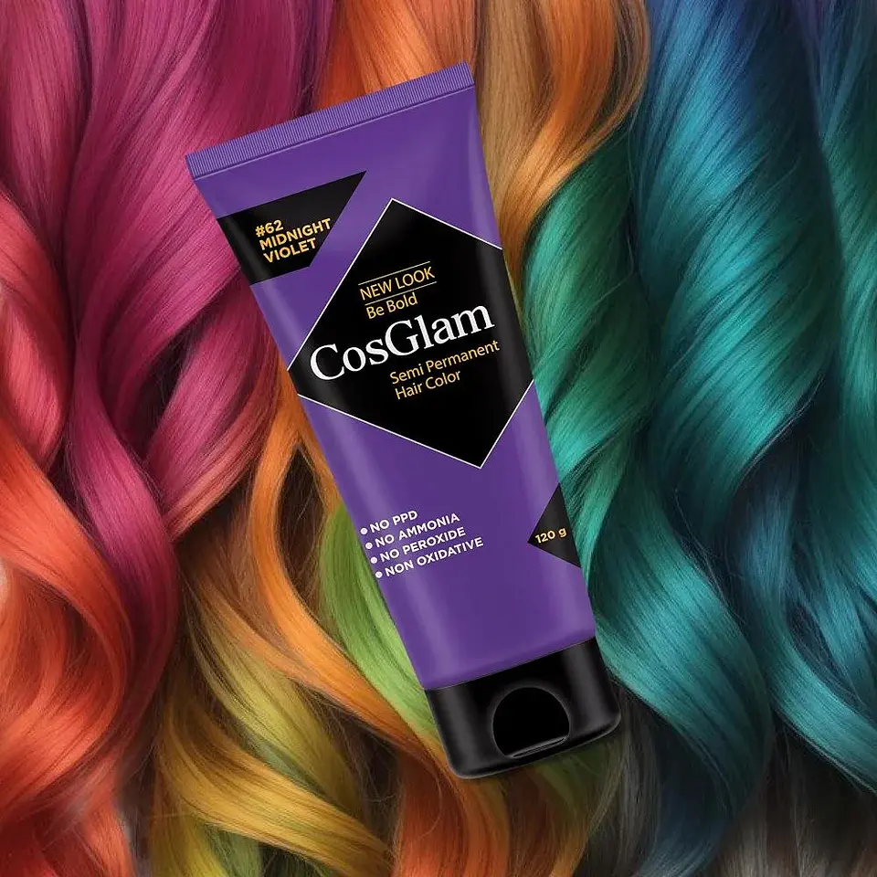 Tintura fantasía Semi Permanent Hair Color midnight violet 120g 8