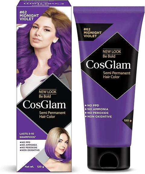 Tintura fantasía Semi Permanent Hair Color midnight violet 120g