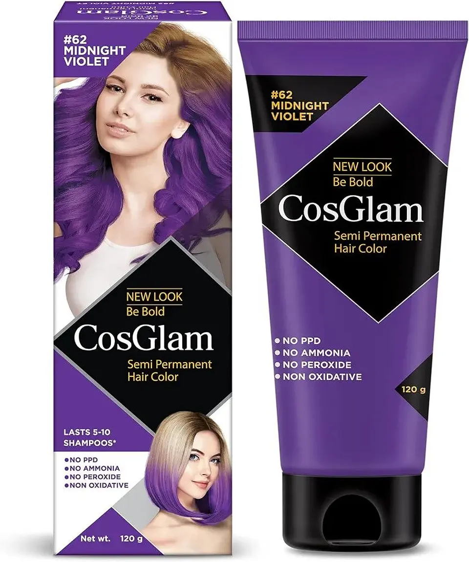 Tintura fantasía Semi Permanent Hair Color midnight violet 120g 1