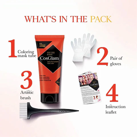 Tintura fantasía Semi Permanent Hair Color vibrant orange 120g