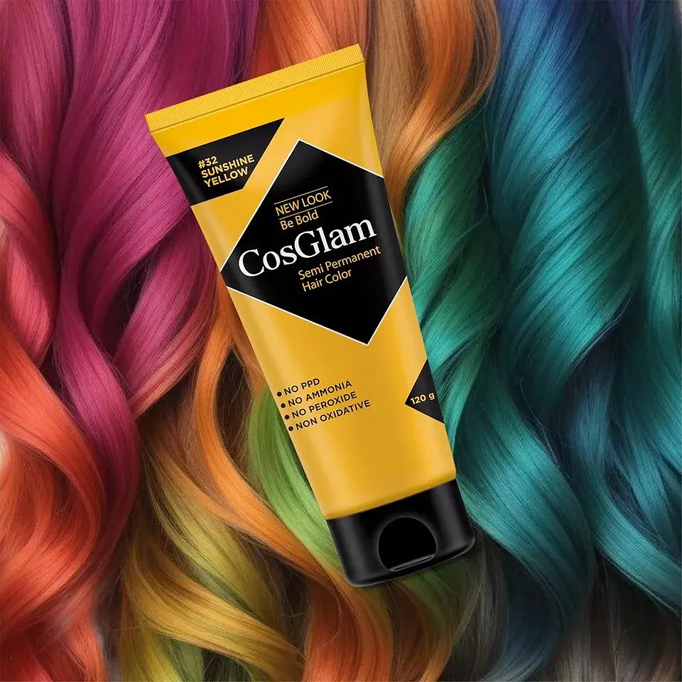 Tintura fantasía Semi Permanent Hair Color sunshine yellow 120g 8