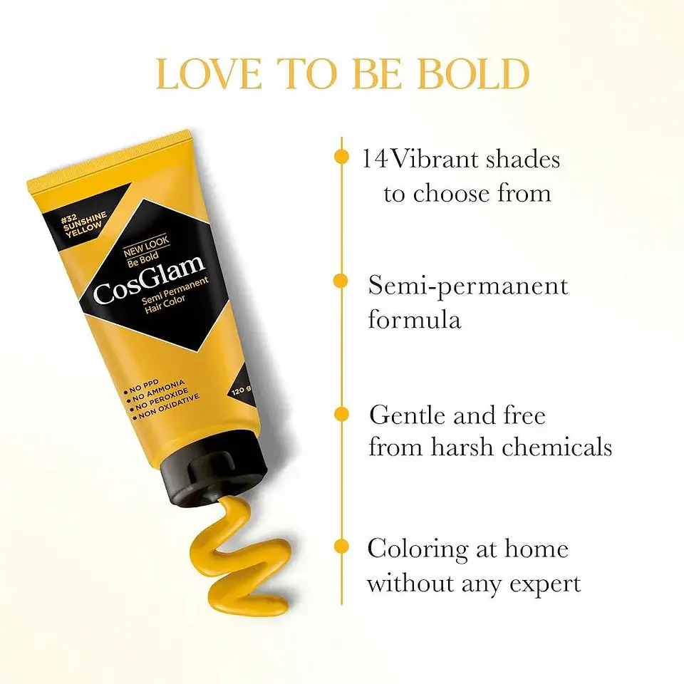 Tintura fantasía Semi Permanent Hair Color sunshine yellow 120g 5
