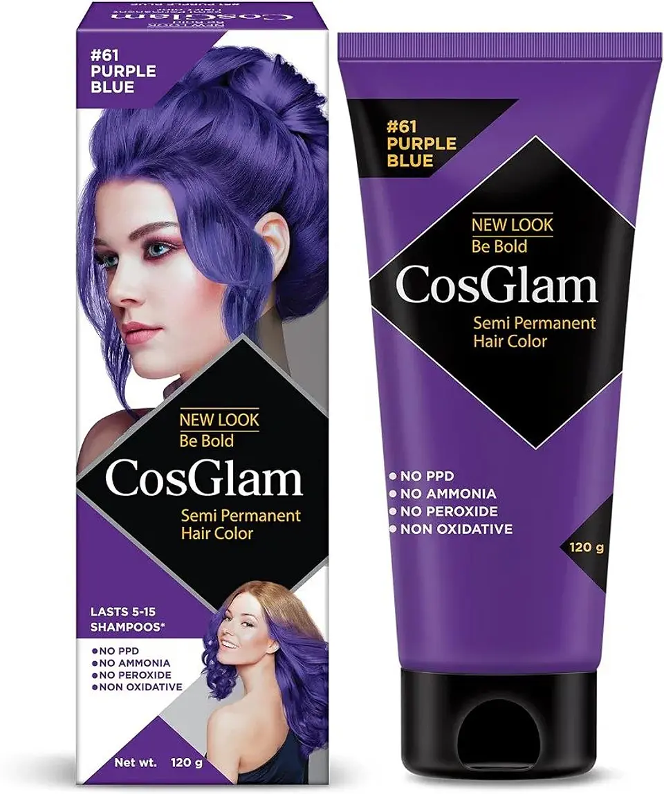 Tintura fantasía Semi Permanent Hair Color purple blue 120g 1