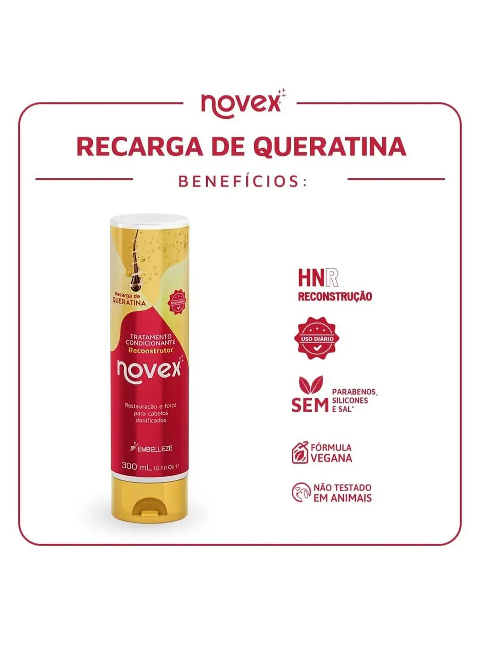 TRATAMENTO CONDICIONANTE RECARGA DE QUERATINA 300ML 3
