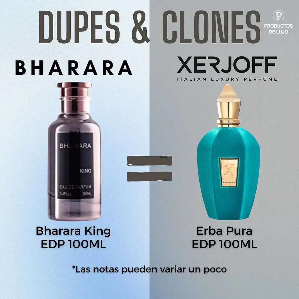 Bharara King Edp 100ml Hombre- Inspirado en ERBA PURA - XERJOFF 2