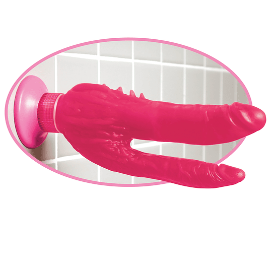 Vibrador Doble con Ventosa de Pared