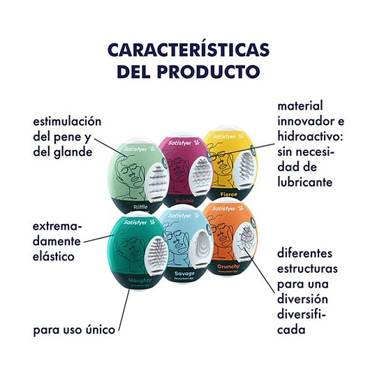 Set Satisfyer de 6 Huevos Masturbadores 