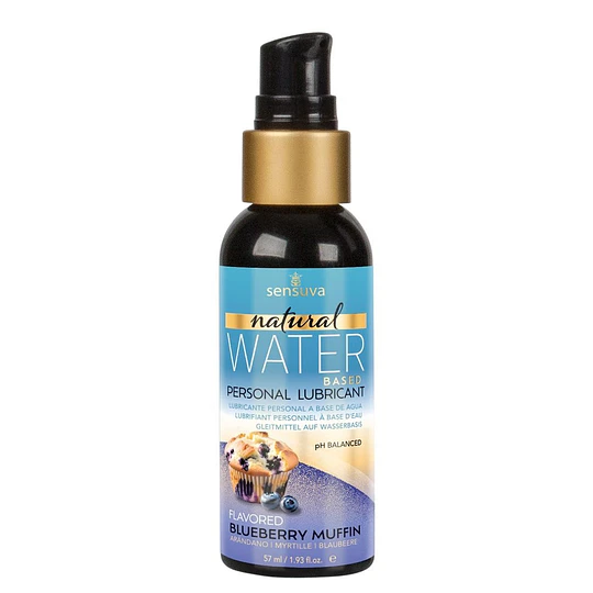 Lubricante base Agua Sensuva sabor Muffin Arándanos