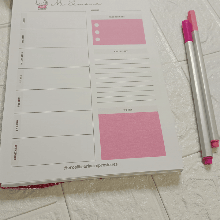 Planner Semanal Kitty 2