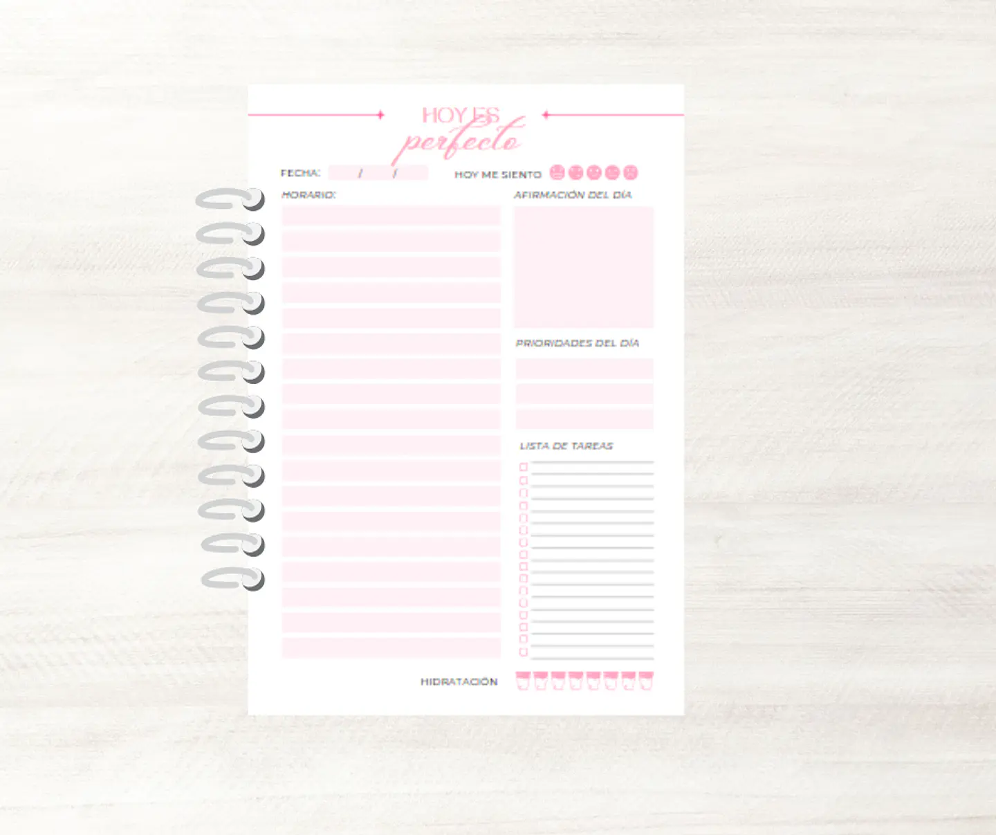 Mini Planner Rosa 1
