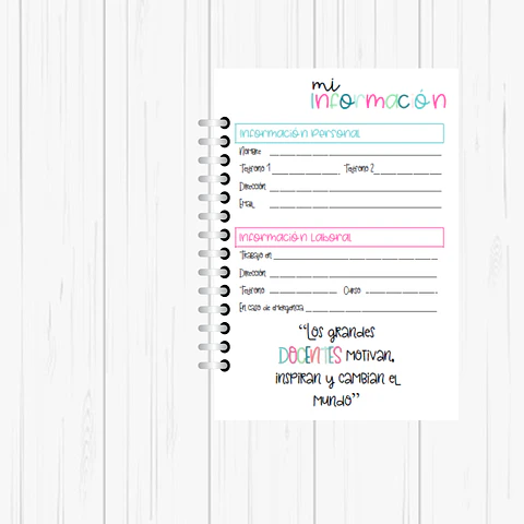 Planner Profesora