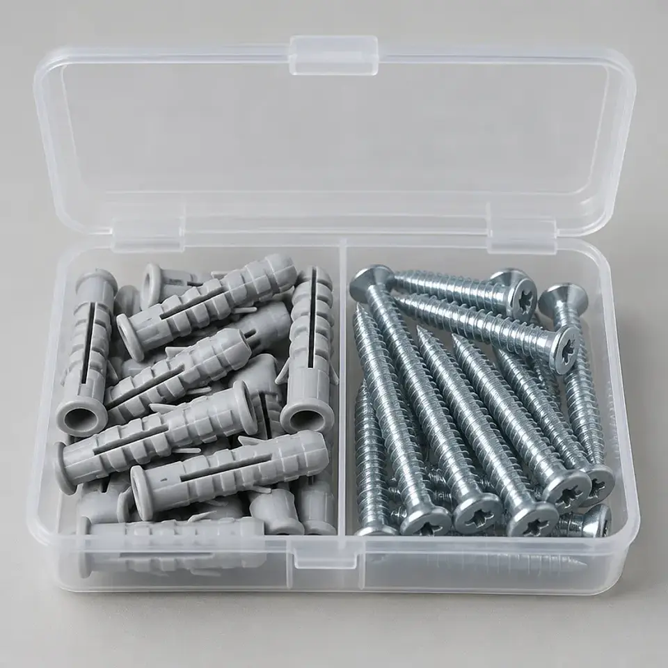 Taco de nylon con tornillo, 8 × 50 mm, 20 unidades 1
