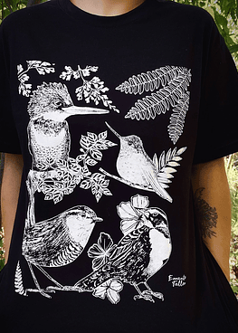 Promo 3x  - Polera de Algodón Estampada en Serigrafía - Errante Taller 