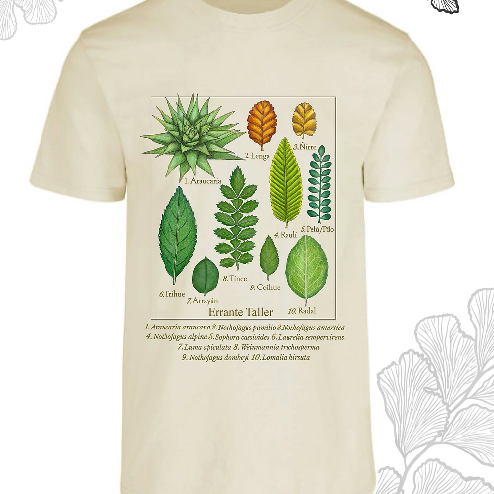 PRE VENTA Polera diseño de hojas nativas 🍃