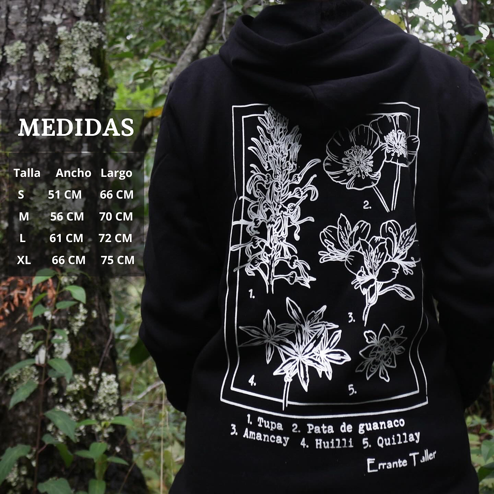 Polerón con Cierre - Flores Nativas | Diseño de Identificación