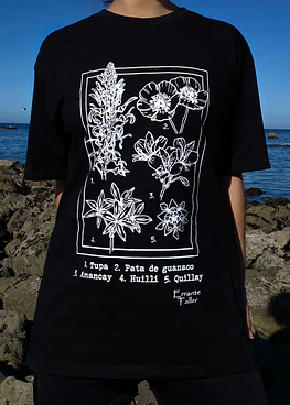 Polera  Adulto Flores Nativas