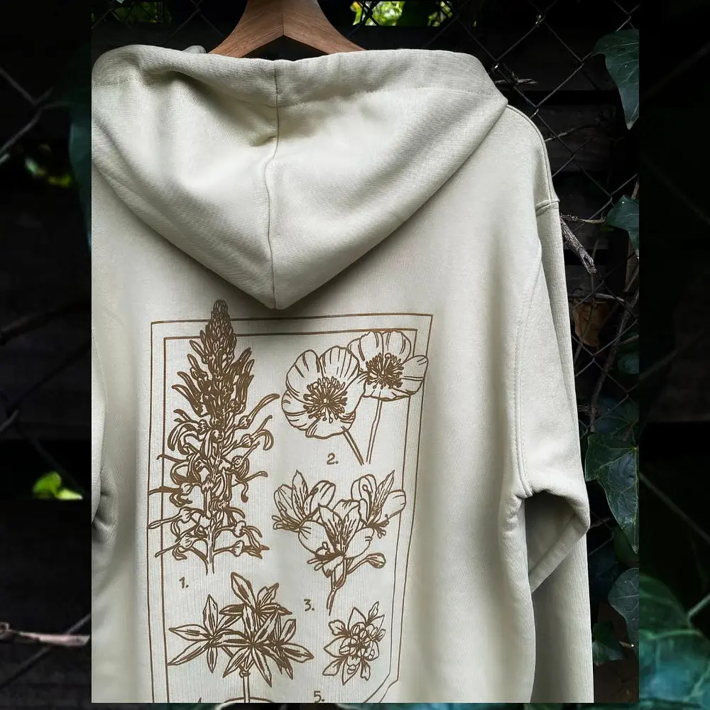 Polerón Canguro Flores Nativas