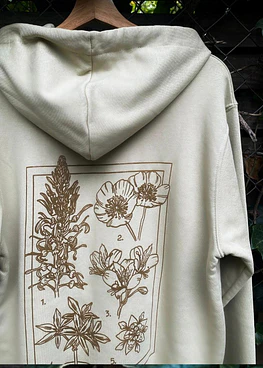 Polerón Canguro Flores Nativas