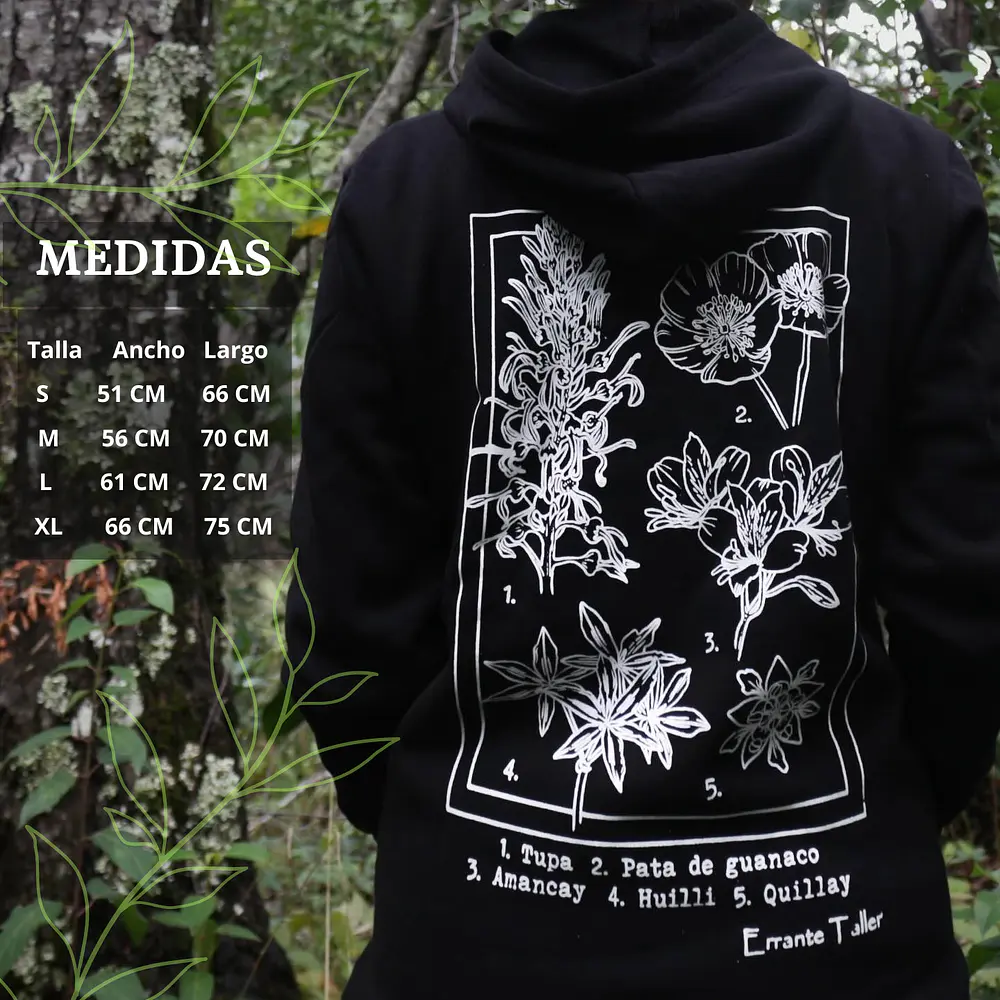 Polerón Canguro Flores Nativas