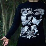 Polera Manga Larga Algodón  - Diseño Flores Nativas