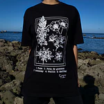 Polera Manga Larga Algodón  - Diseño Flores Nativas