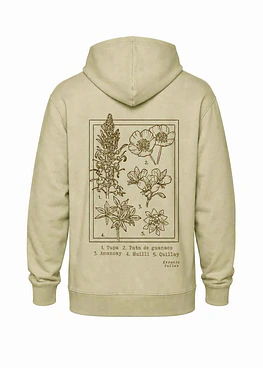 Polerón Beige Flores Nativas