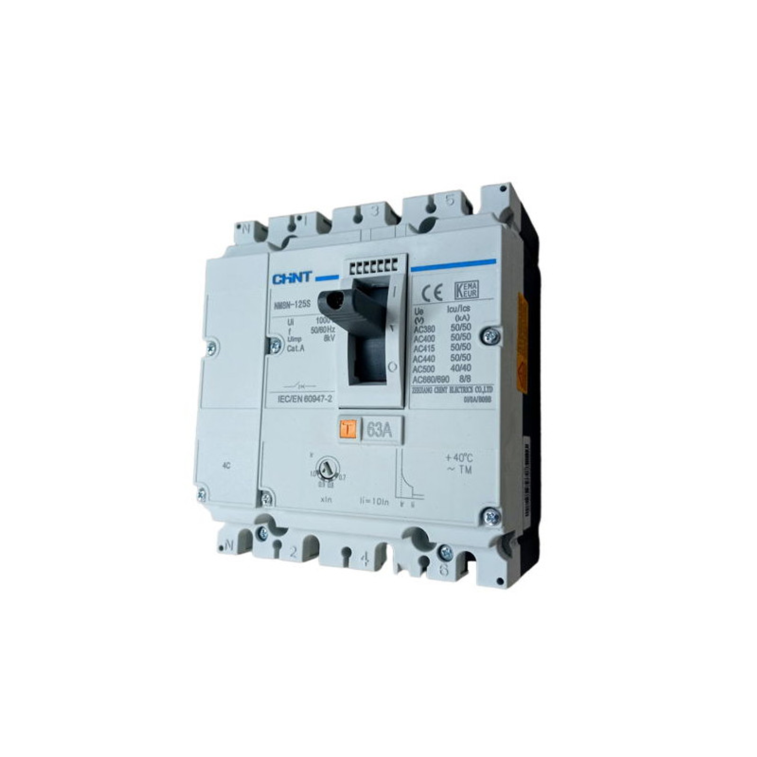 Interruptor 4P NM8N-125S 25A (17.5-25), 0.7-1In 415V:50kA