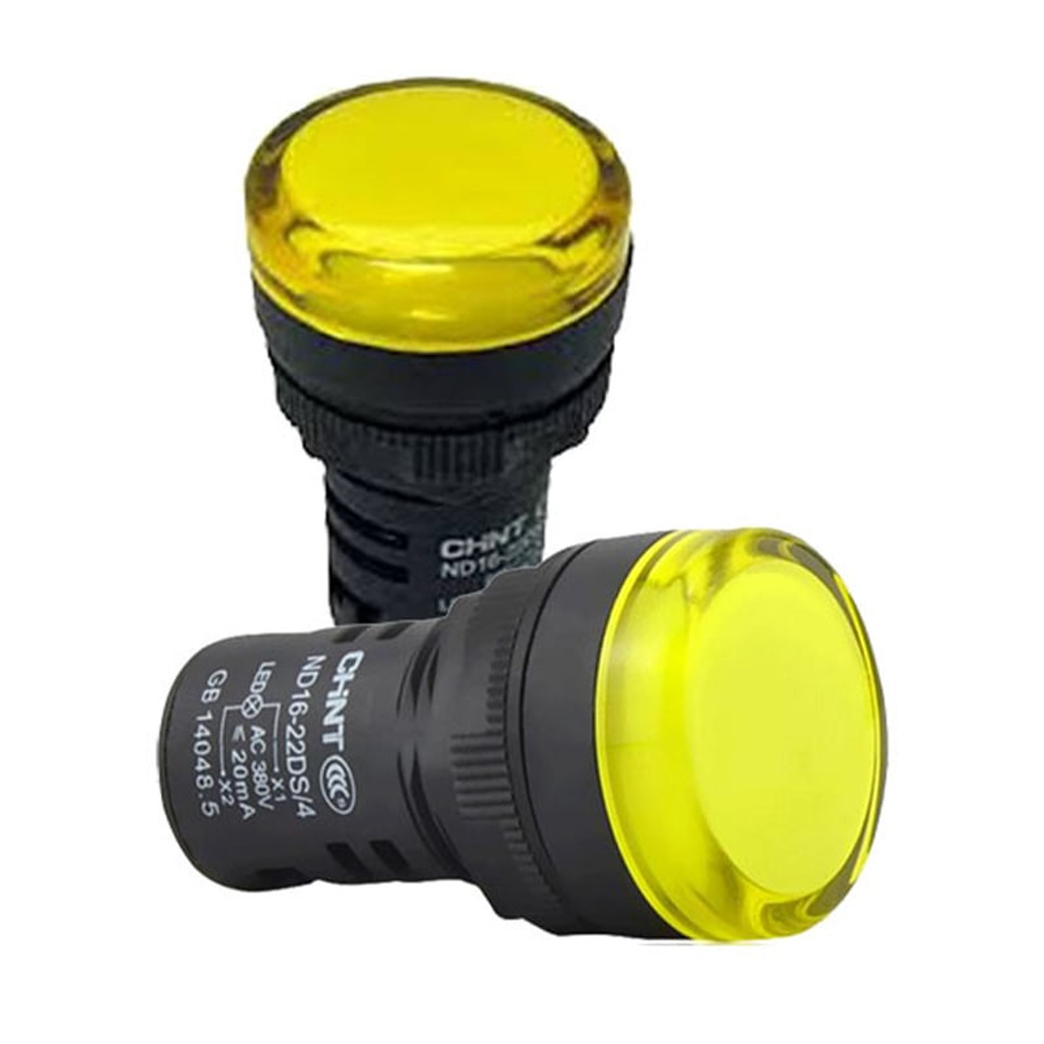 Piloto compacto IP65 Ø22mm 110Vac Amarillo c/ led