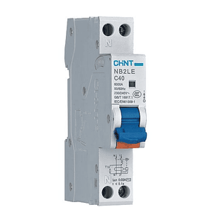 Interruptor RCBO 1P+N 10A curva C +diferencial 30mA tipo A, NB2LE