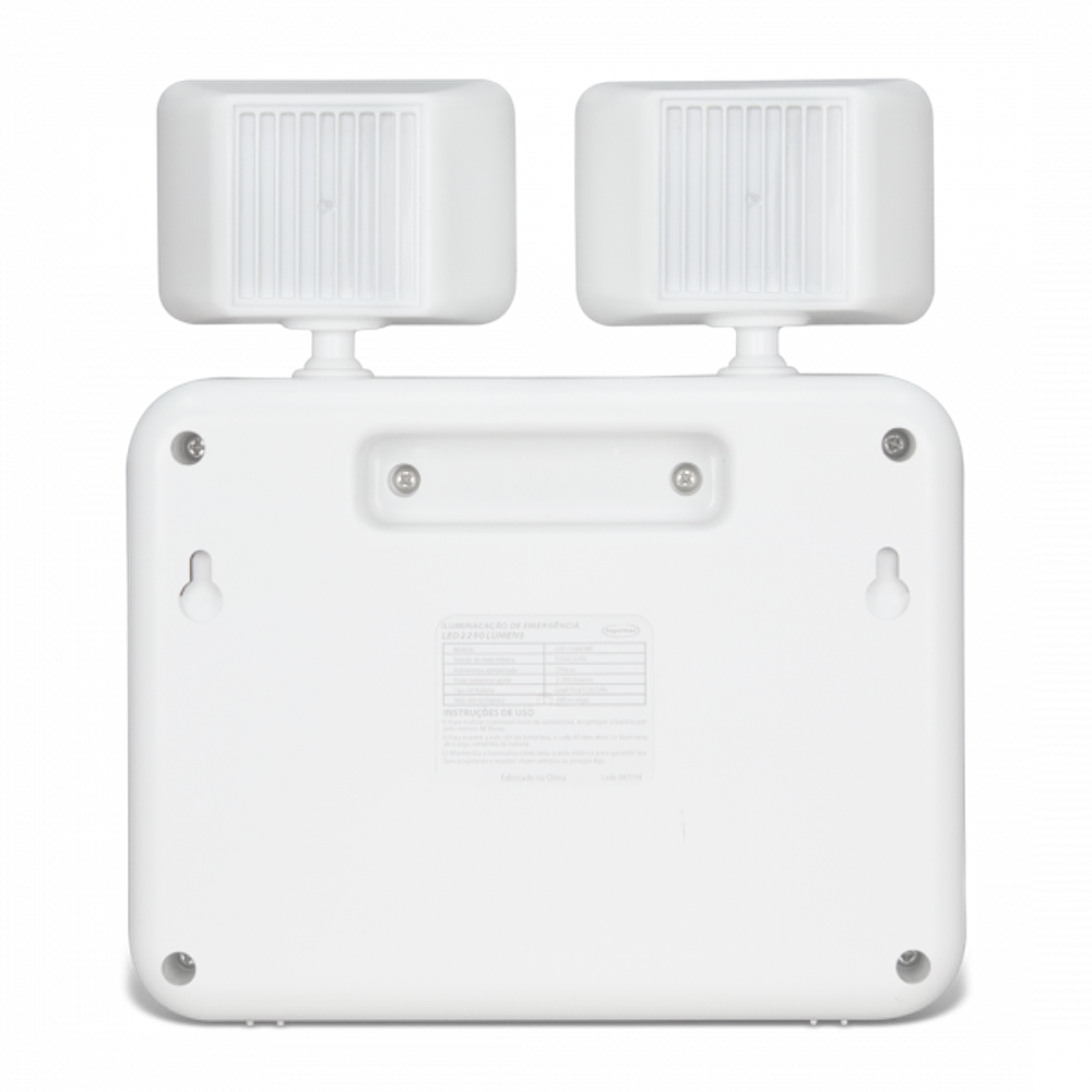 Lámpara emergencia LED, 2 focos, 1000Lm, Ni/Cd IP20, SEC