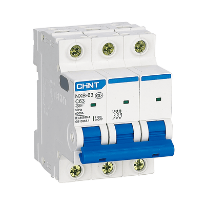 Interruptor 3Px10A 6kA curva C, certificación SEC, NXB-63