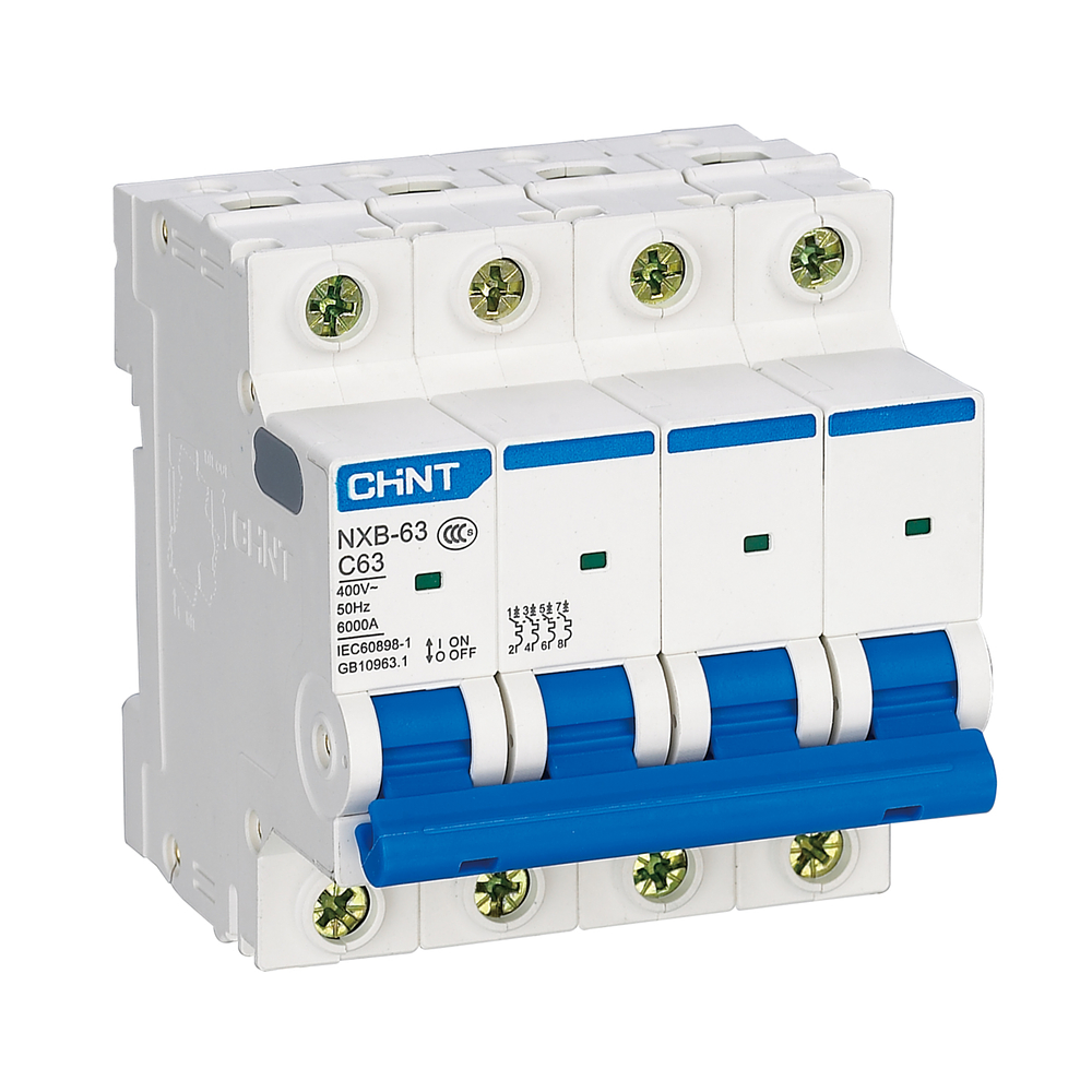 Interruptor 4Px32A 10kA curva C, certificación SEC, NXB-63H