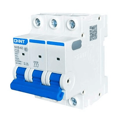 Interruptor 3Px50A 10kA curva D, certificación SEC, NXB-63H