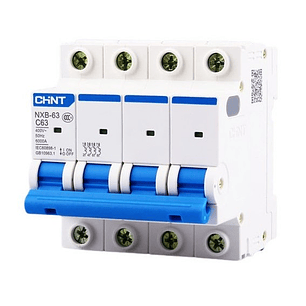 Interruptor 4Px25A 10kA curva D, certificación SEC, NXB-63H