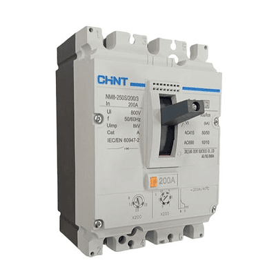 Interruptor 3P NM8-250S 160-200A, 415V:50kA