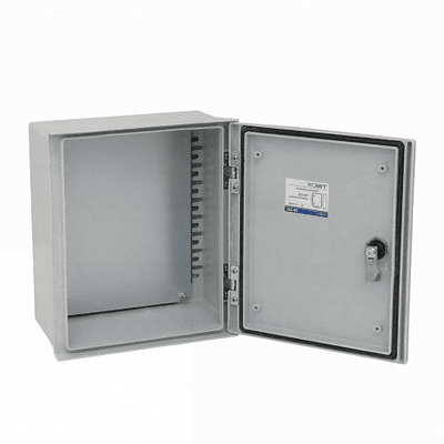 Caja Poliéster IP65/IK10 500x400x200mm RAL7035 placa RAL2004