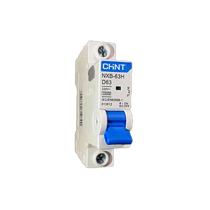 Interruptor 1Px10A 10kA curva D, certificación SEC, NXB-63H