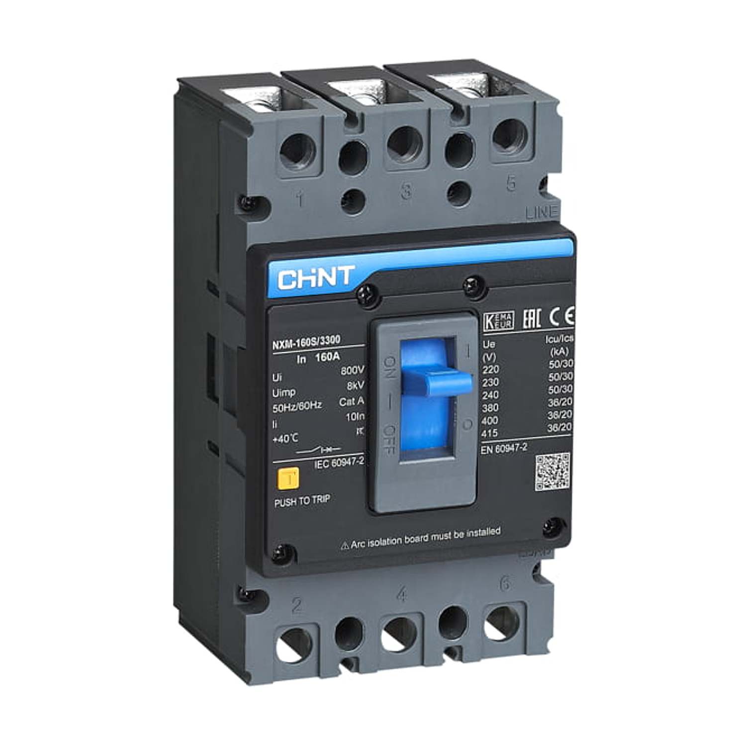 Interruptor MCCB 3P TMF (fijo) 150A 36kA NXM-160S