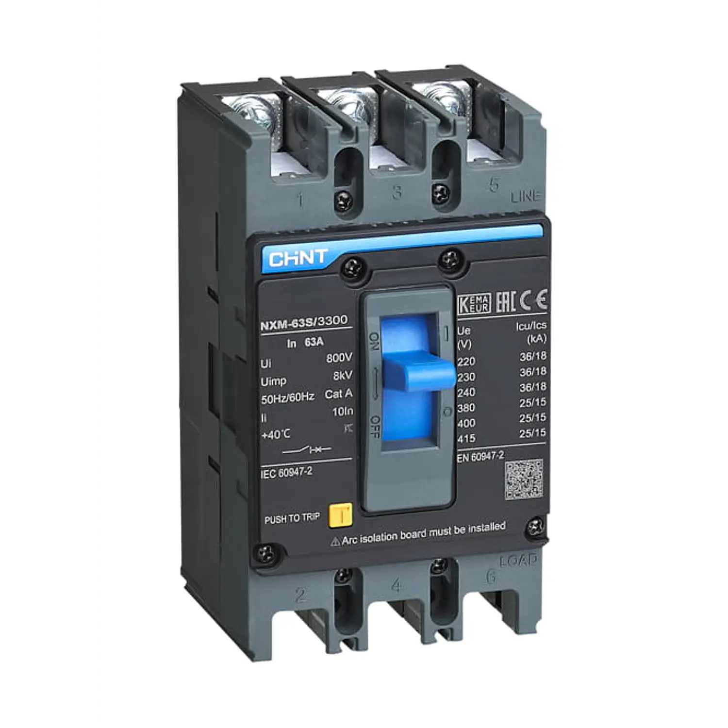 Interruptor MCCB 3P TMF FIJO 10A 25kA NXM-63S