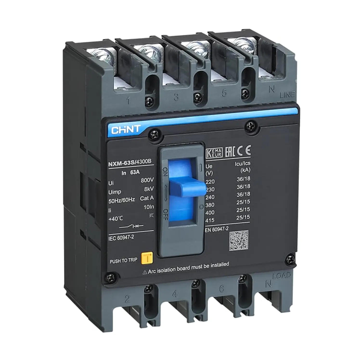 Interruptor MCCB 4P TMF FIJO 20A 36kA NXM-63F