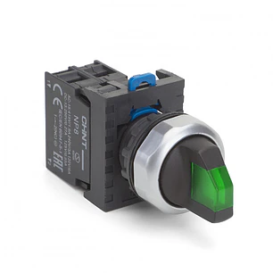 Selector Iluminado 2 pos. 0-1, 1NA, 24Vac/dc, Verde