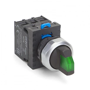 Selector Iluminado 3 pos. 1-0-2, 2NA, 24Vac/dc, Rojo