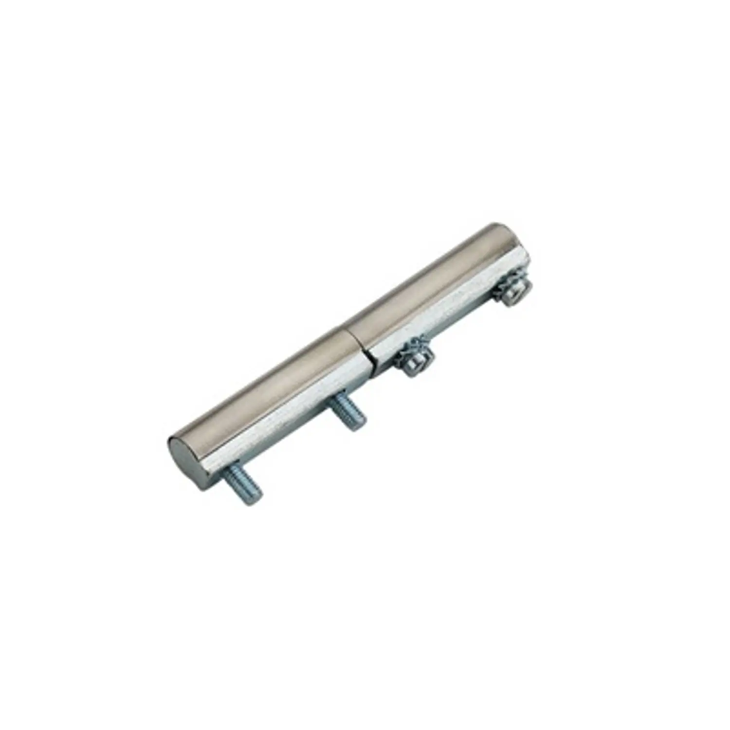 Bisagra externa cromada, 95mm, tornillos M5, 180 grados