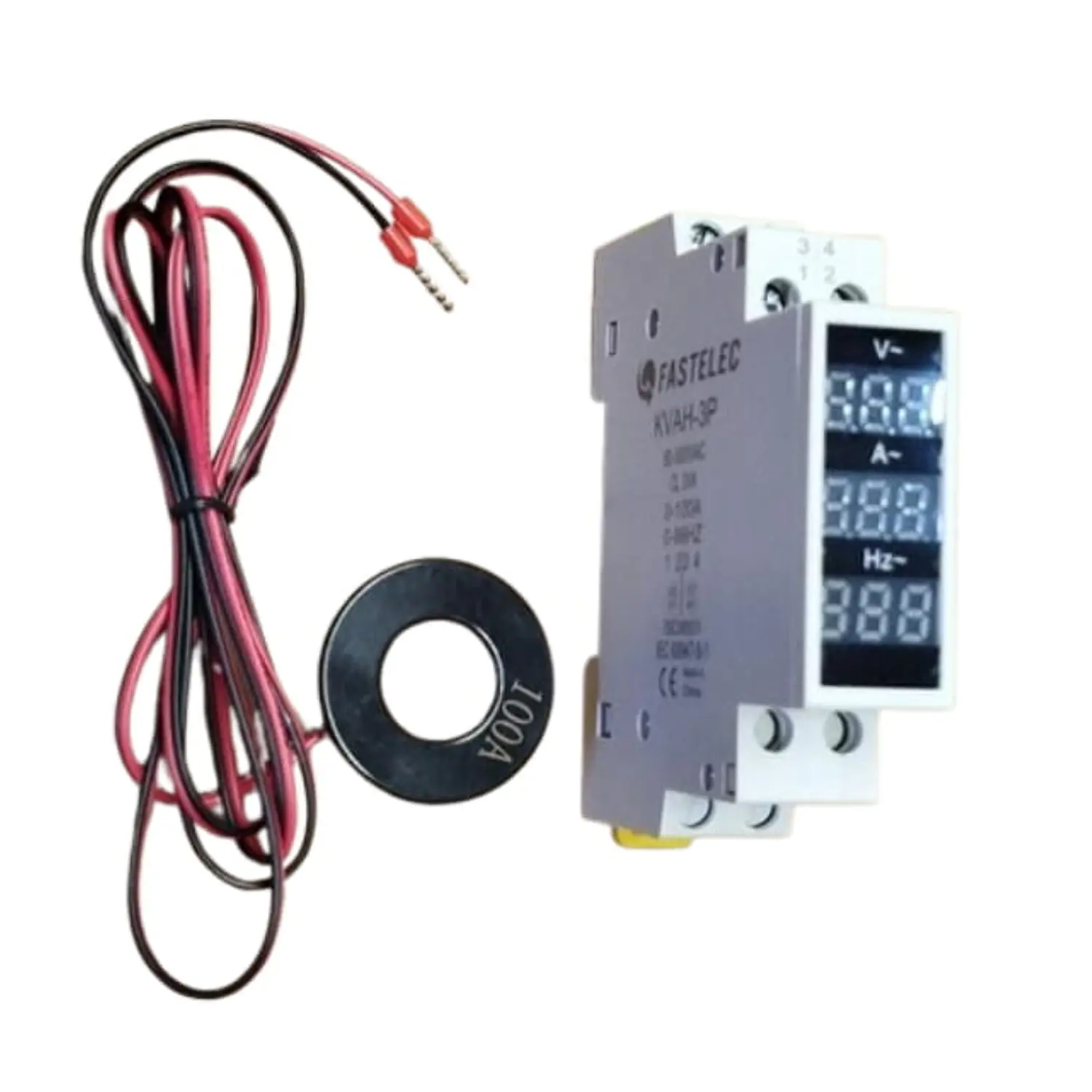 Voltímetro, Amperímetro, Frecuencímetro DIN, 1 modulo, 1 fase