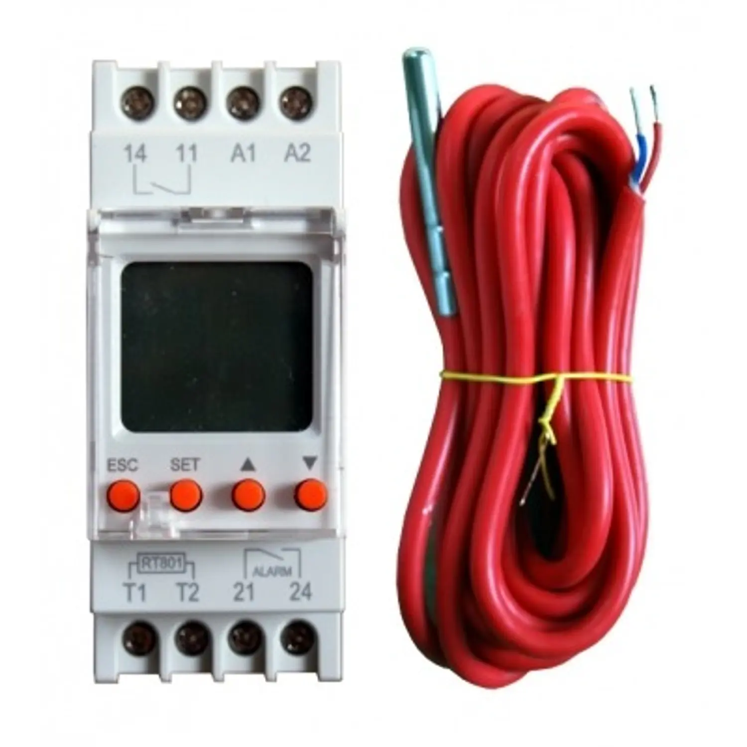 Relé temperatura, termostato, Digital c/sensor -25 130°C, RD-TRS130