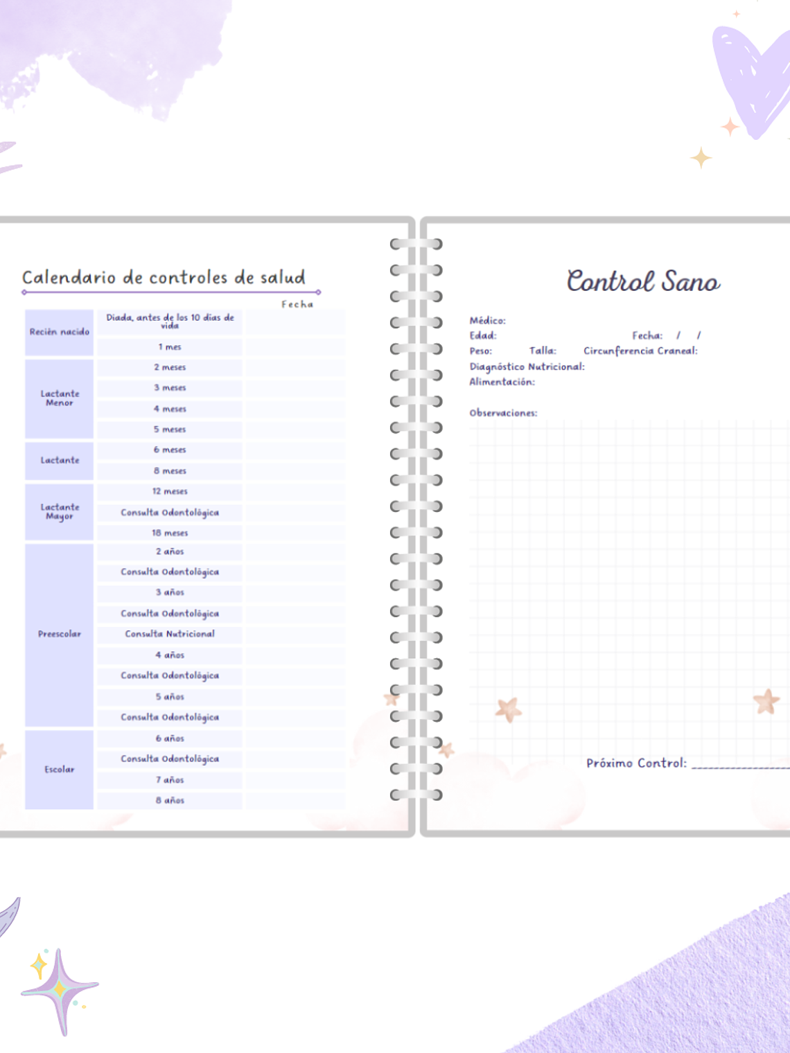 Cuaderno Pediátrico - Rosa 8