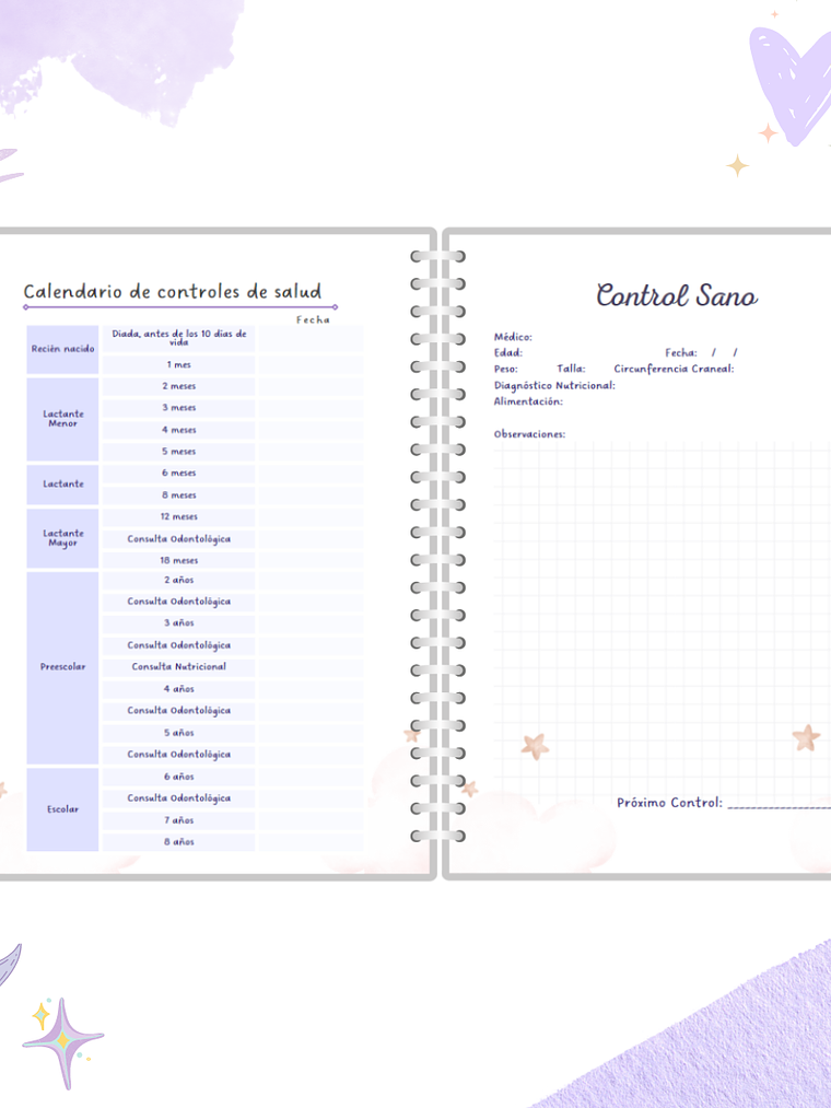 Cuaderno Pediátrico - Rosa 8