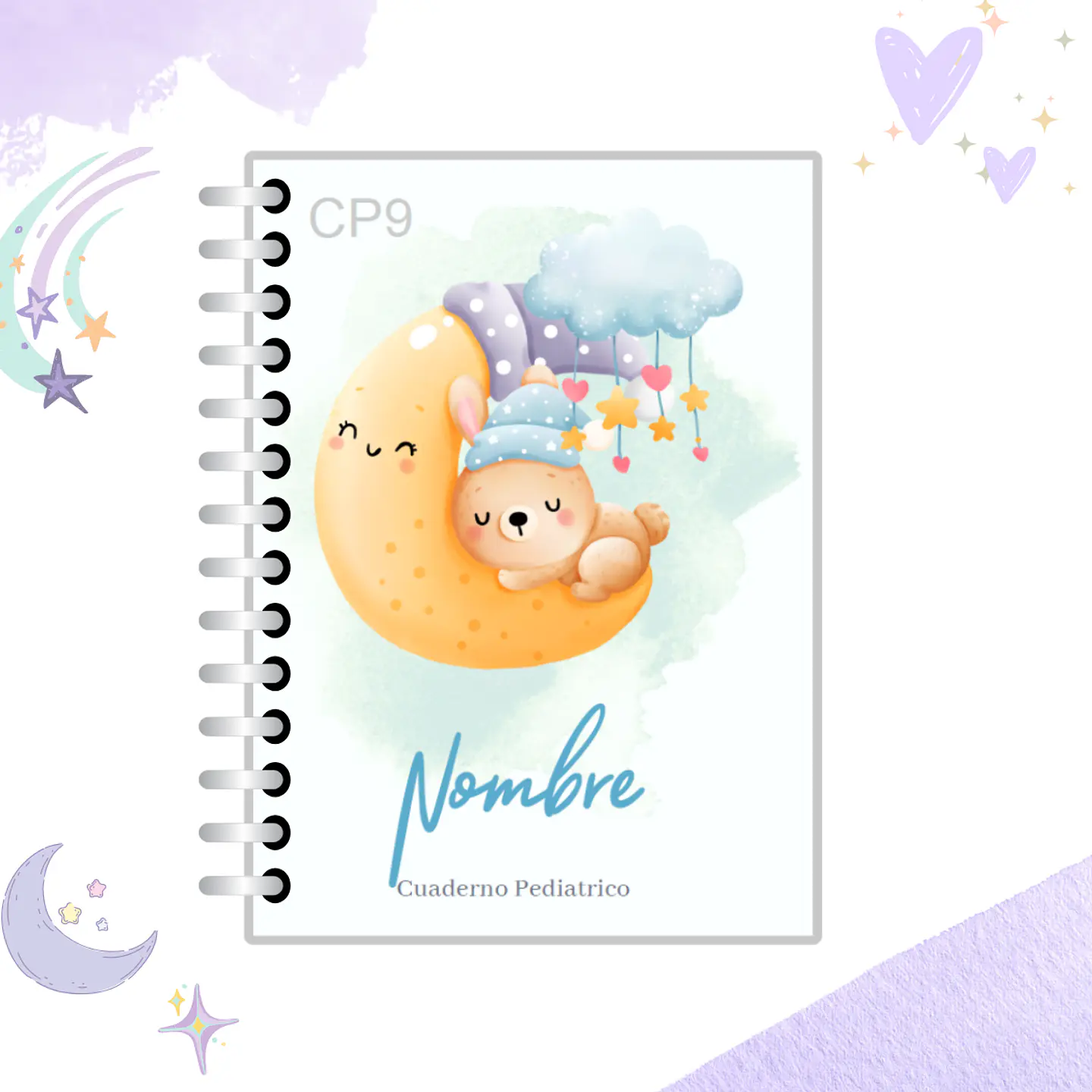 Cuaderno Pediátrico - Nubes Azul 18